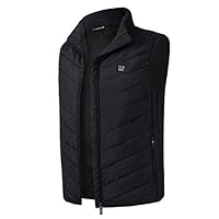 Ankepwj Electric Heated Vest for Men Women 5V USB Rechargeable Heated (Black, M)