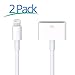 30 Pin to 8 Pin, 8-Pin Male to 30-Pin Female Converter Adapter for iPhone 7, 7 Plus, 6S, 6S Plug, 5S, 5C, iPad (2 pcs 8Pin to 30 Pin Adapter White)