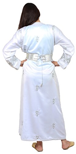 Moroccan Caftan Women Handmade Embroidery Small To Large Complimentary Belt - Image 15