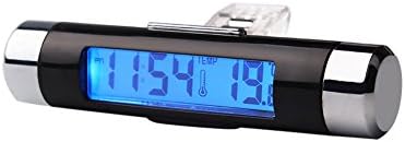 wonofa Car Thermometer Time Clock Mounted On Air Vent Outlet Digital LED Screen Automotive Clock and Calendar Display