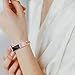 Wearlizer Compatible with Alta and Alta hr Bands for Women Bracelet Metal Silver Rose Gold Black Pink Metal Replacement Wrist Band Accessories Straps Bangle (Pink Gold)
