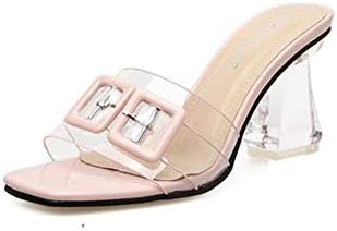satisfied Woman's Fashion Clear Strap Mule