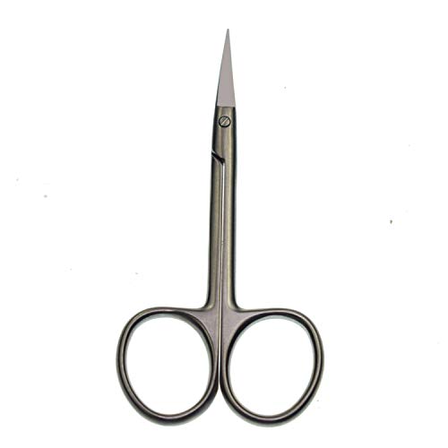 Motanar Cuticle Nail Scissors - Stainless Steel Precision Manicure Scissor - Extra Pointed Straight Curved Fingernail Scissor (Curved Piont)