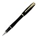 Parker Urban Matte Black Gold Trim Fountain Pen - Medium Point