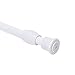 Ioffersuper Carbon Steel Adjustable Rod Tension Bathroom Curtain Extensible Rod Hanger 55-90cm