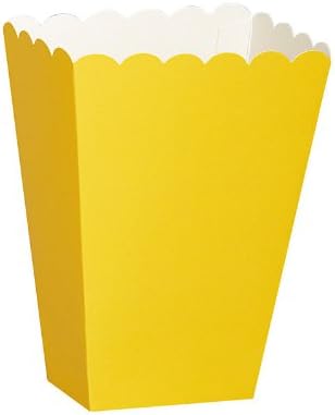 Pack of 8 YELLOW Party Treat Boxes