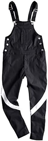 Sokotoo Men's Patchwork Joggers Bib Overalls