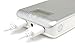 Bastex Slim Line 15600mAh Pocket Sized Dual SMART USB External Battery Charger Power Bank for iPhone 6 Plus 5S 5C 5 4S, iPad, Samsung Galaxy S6 S5 S4, Note 5, HTC, Motorola and More (Silver)