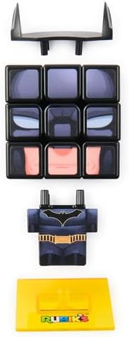 Cube, Cubers - Batman, 3x3 DC Zauberwürfel im Batman-Design, mit coolem Zubehör: Fledermausohren, Körper, Ständer - die Superhelden-Challenge, ab 8 Jahren