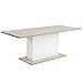 Extendable Rectangular Dining Table, Mltifunction Space Saving Wood Table for Home Restaurant Living Room High Gloss White