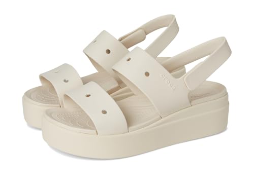 Crocs Femme Brooklyn 4U Sandales, Stucco, 42/43 EU