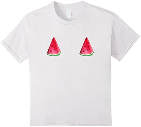 Kids Watermelon Bra T-Shirt Funny Summer Tee Shirts 6 White