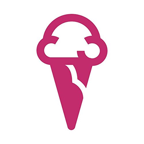 Scoop of Ice Cream on a Cone Summer Snack - Vinyl Decal for Outdoor Use on Cars, ATV, Boats, Windows and More - Hot Pink (Magenta) 8 inch - Thumbnail 2