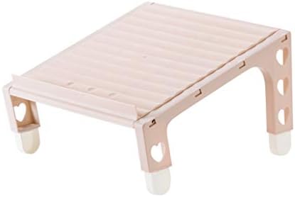 Shoe Slots Organizer Adjustable Shoe Racks Space Saver Shoe Holder 3 Piece Set (Color : Beige)