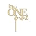 Gold Mr Onederful Cake Topper | 1st Birthday Decorations | One Derful Party Supplies