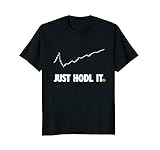 Mens Crypto Currency Trade Just Hold HODL Bitcoin Ethereum Shirt Medium Black