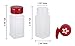 Pinnacle Mercantile (12-Pack) Square 4oz. Spice Jars w/Sifter Red Lids Empty, Reusable Containers for Herbs, Seasonings, Confectionary Toppings | Heavy-Duty Plastic