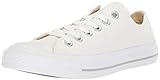 Converse Women's Chuck Taylor All Star Perforated Canvas Low Top Sneaker, White, 7.5 M US