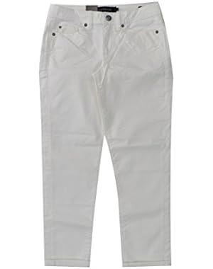 Womens Power Stretch Skinny Cropped Pants 12 White