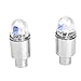 Auto Accessories Bike Supplies Neon Blue Strobe LED Tire Valve Caps,Tuscom (Blue)