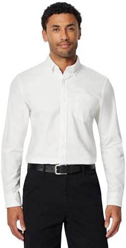 Amazon.com: Croft & Barrow Mens Classic Fit Button Down Short Sleeve Dress  Shirt White (XL (17.5-18
