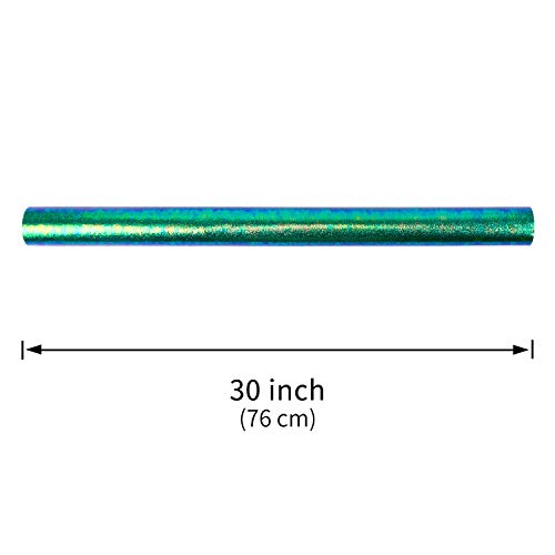 image for RUSPEPA Gift Wrapping Paper Roll- Green Paper with Rainbow Shiny for W