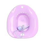 JaneDream Sitz Bath Over Toilet Remove Yoni Steam Seat Tub Steaming Cleaning Female Maternity Bath Seat Toilet Postpartum Care with Irrigator Purple