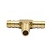 Legines Brass Hose Barb Tee, 3/8