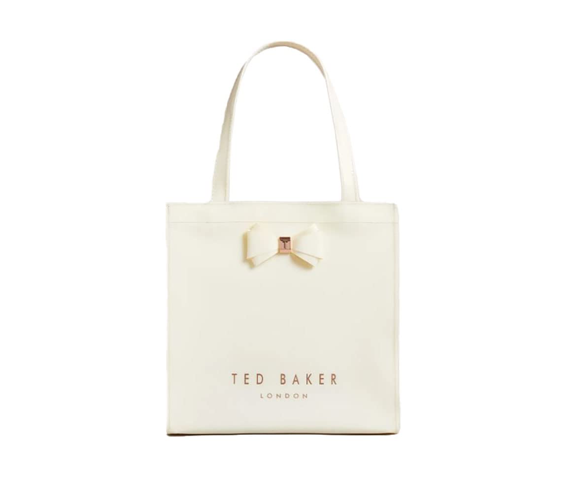 Ted Baker Aracon Plain Bow Small Icon Tote Bag in Ivory Cream