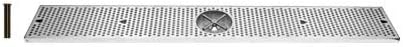 UBC DTU45SSR 45 in. x 8 in. x 3-4 in. Drip Tray with Rinser