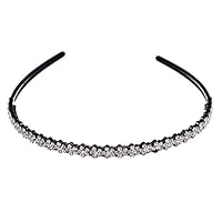 SHHOMELL Colorful Women Girls Korean Fashion Crystal Hair Bands Hoop Bezel Headband Flower Shining Rhinestone Hair Accessories Black