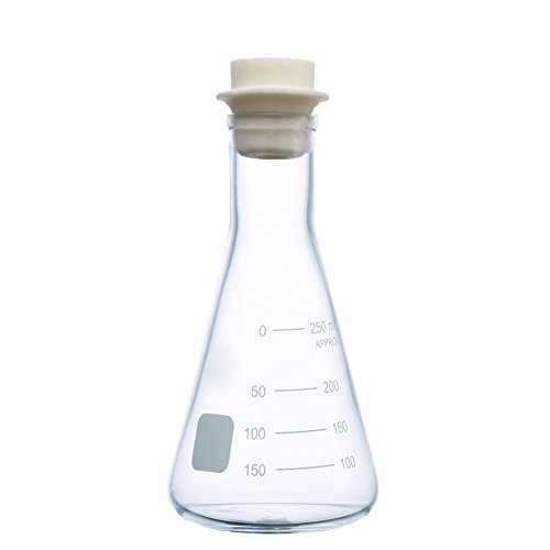 Erlenmeyer Flasks Glass Narrow Mouth Graduation 250ml