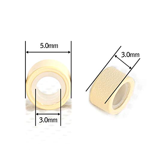 200Pcs Beads Silicone Aluminium Micro Nano Rings 3mm Lined For I Tip/Nano Hair Extensions Tool Beads (1 Bottle, Blonde Color)