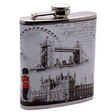 Liquor Flask Bottle Stainless Steel Leather Covering