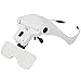 Glam Hobby h6902B Head Mount Magnifier with LED Head Light Bracket and Headband, 5 Replaceable and Interchangeable Lenses: 1.0X, 1.5X, 2.0X, 2.5X, 3.5X