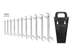 TEKTON Angle Head Open End Wrench Set with