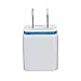 Creazy® Home Travel Dual Port AC USB Wall Charger for iPhone & Samsung Galaxy (Blue)