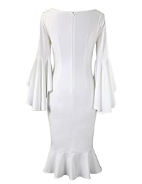 Vestido de cóctel, campana de volante, para dama, con diseño de sirena