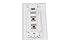 RiteAV 2 Port Coax Cable TV- F-Type 1 Port Cat6 Ethernet White Wall Plate Oversized