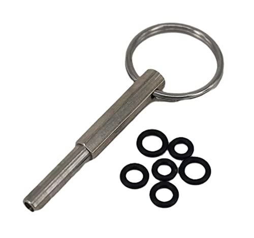 Hsthe Sea Oval Head Key with Key Ring Oval Head Wrench Oval Head Bit Repair Tool Key Open Security Special Bit Key for Jura, AEG Coffee Machines (to Remove Screws)