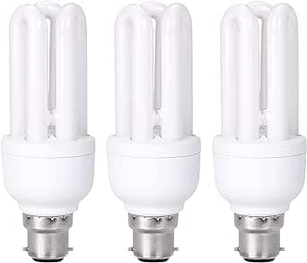 FanciBuy Energy Saving Light Bulbs, 11W CFL Low Energy Light Bulbs Bayonet, B22 / BC/ Bayonet Cap Incandescent Light Bulb, 660 Lumens, Warm White 2700K, 3 Pack