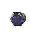 Silver Metal Stainless Steel Blue LED Illuminated Latching Pushbutton Switch 16mm