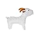 MIGHTY- Farm Goat - Squeaker-Multiple Layers. Made Durable, Strong & Tough. Interactive Play (Tug, Toss & Fetch). Machine Washable & Floats
