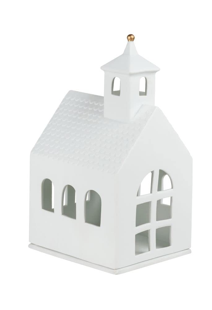 Räder Light House Chapel Porcelain Lantern, Large, 12.4 cm (W) x 14 cm (L) x 24.9 cm (H), 1 piece, Unfinished, Tabletop, 950 g, Atmosphere Theme, Chapel Large