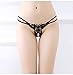 Happyjiu 6-Pack Women Lace Open Panties G-Strings Underwear Thong Lingerie (6-Pack B)