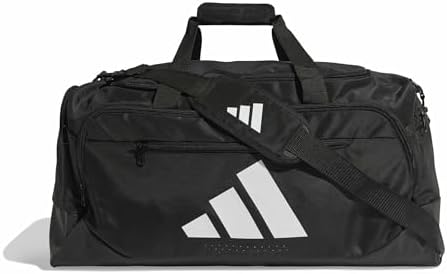 Unisex - Adulto Training Defender Duffle Bag Medium Duffel Bag, black/white, One size