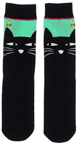 Woven Pear Women's Playful Cats Crew Socks (2Pr), Cotton Blend - Thumbnail 3