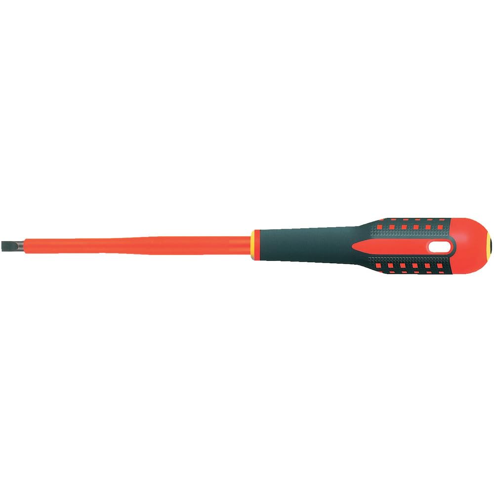 Bahco BE-8065S Ergo Insulated Screwdriver for Slotted Head Screws, Multi-Colour, 297 mm