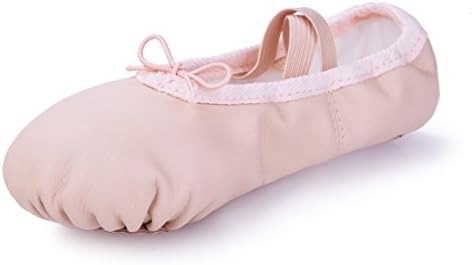 Girls Leather Ballet Dance Slipper Split-Sole Shoes (Toddler/Little Kid)