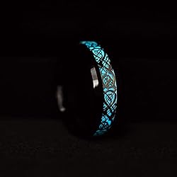 King Will DRAGON 8mm Blue Celtic Dragon Rings